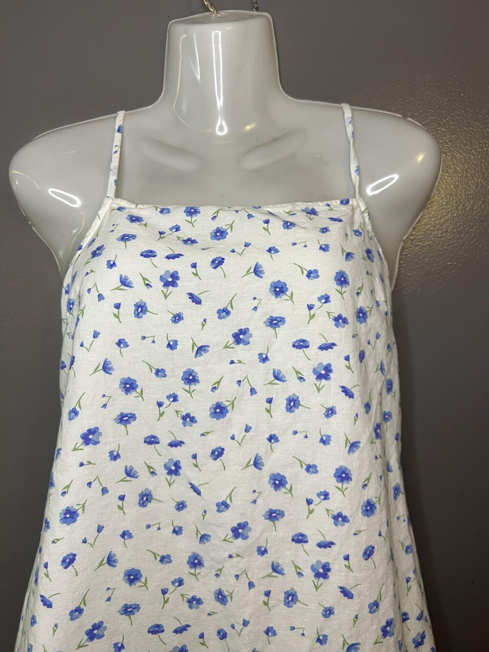 American Eagle Outfitters Dress Womens Medium White Floral Tie Back Sundress